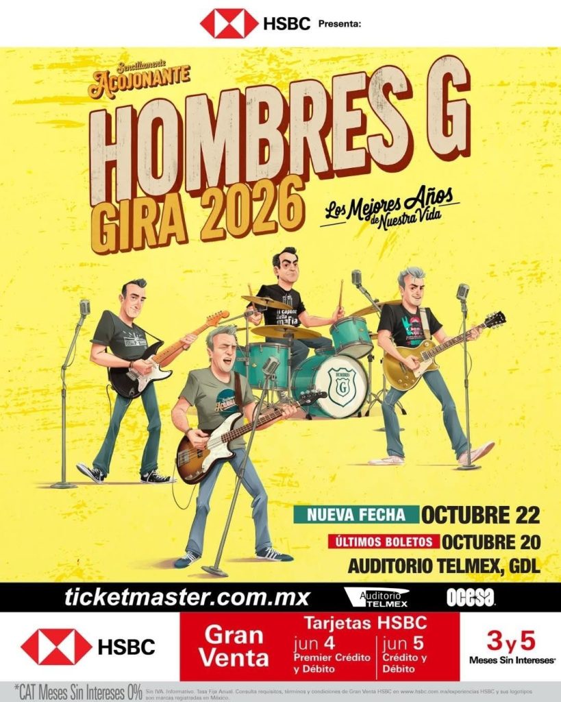 hombres g guadalajara 2026